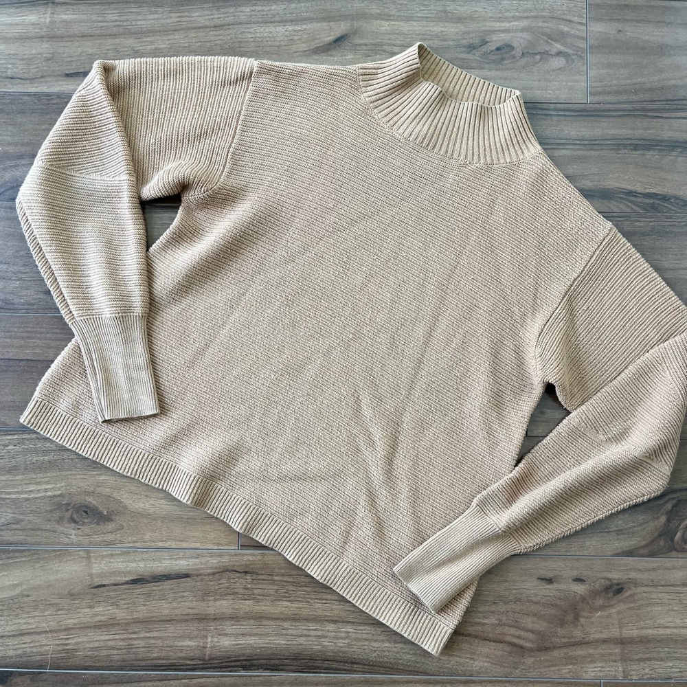 Topshop Camel colored mock neck sweater